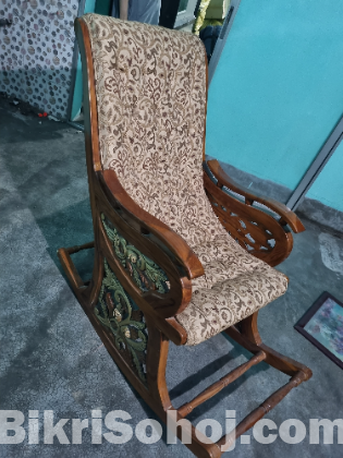 অরিজিনাল চিটাগাং সেগুন কাঠের ইজি রকিং চেয়ার